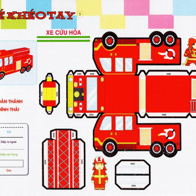 Cắt Và Dán  Hình 3D - Bé Khéo Tay - Khu Hứng Thú