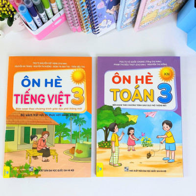 Sách - Bộ 2 cuốn Ôn Hè Toán + Tiếng Việt Lớp 3 Kết Nối - ndbooks