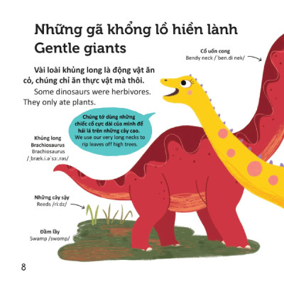 Thư Viện Từ Vựng Đầu Đời Cho Bé - Khủng Long - Dinosaurs!