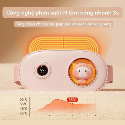 Máy Massage Làm Ấm Bụng, Đai Đeo Giảm Đau Bụng Kinh Nguyệt, Làm Ấm Tử Cung Cho Phụ Nữ Đến Kì