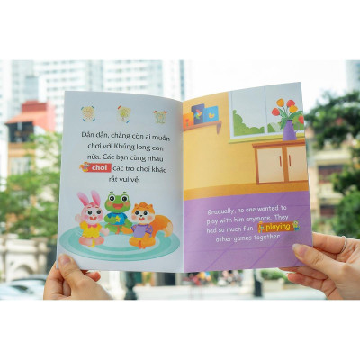 Sách - Truyện Tranh Song Ngữ Việt Anh Cho Bé - Dạy Trẻ Nề Nếp, Chăm Ngoan Dành Cho Bé 3-9 Tuổi - Combo 10 Cuốn - Đinh Tị Books