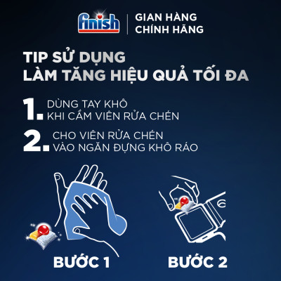 Viên rửa chén bát Finish Quantum túi 21 viên