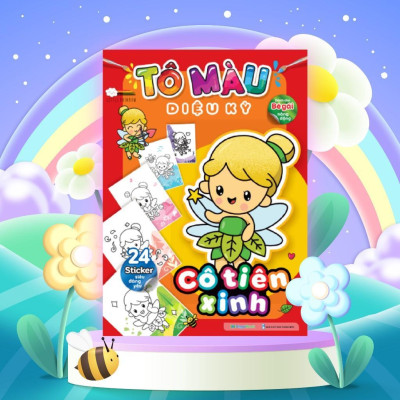Sách - Tô Màu Diệu Kỳ - Cô Tiên Xinh (Hơn 40 Stickers) - Megabook