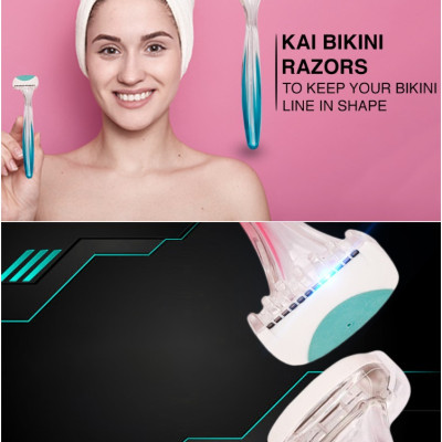Set 2 dao cạo vùng Bikini nội địa NHẬT BẢN - Tặng túi zip 3 kẹo mật ong Senjaku