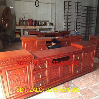 Kệ Tivi Gỗ Xoan Đào lõm giữa