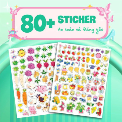 Sách - Trò Chơi Đóng Vai Công Chúa Nhỏ Mika - Tham Quan Nông Trại - Bóc Dán 80+ Sticker Đa Dạng Cho Bé Gái - Megabook