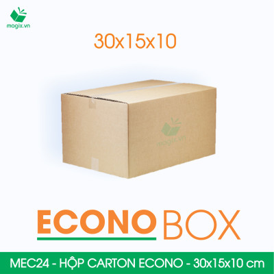 MEC24 - 30x15x10 cm - Combo 60 thùng hộp carton trơn siêu tiết kiệm ECONO