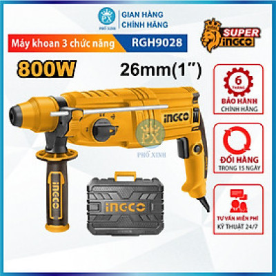 Máy khoan đục 3 chức năng 800W Ingco RGH9028 & RGH9028-2