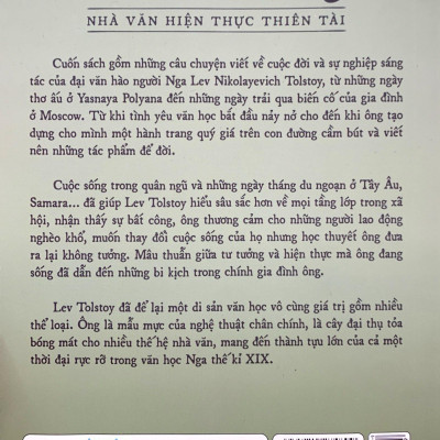 Kể Chuyện Cuộc Đời Các Thiên Tài: Lev Tolstoy - Nhà Văn Hiện Thực Thiên Tài