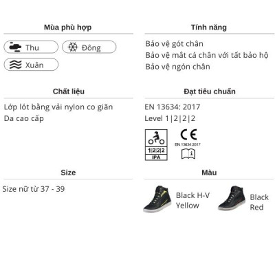 Giày Thời Trang Bảo Hộ Lái Moto, Xe Máy Cho Nữ LS2 Zoe Lady - GARA20