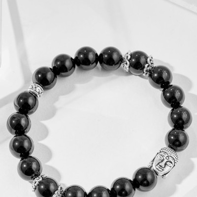 Vòng tay đá thiên thạch charm Phật