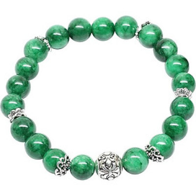 Vòng Cẩm Thạch Sơn Thủy Mix Charm Bạc 925 Ngọc Quý Gemstones VT108