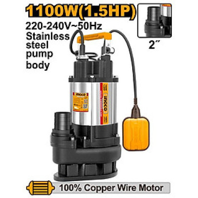 [CHÍNH HÃNG] Máy bơm chìm nước thải 1100w SPDS11008 INGCO