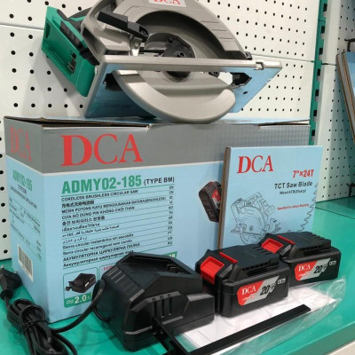 MÁY CƯA ĐĨA TRÒN KHÔNG CHỔI THAN DÙNG PIN 20V/4.0AHX2 DCA ADMY02-185BM - HÀNG CHÍNH HÃNG