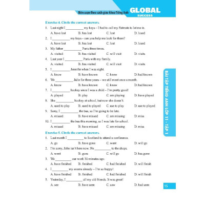 Sách - Global Success - Bài Tập Tiếng Anh Lớp 11 - Có Đáp Án - Tập 1 - Minh Thắng