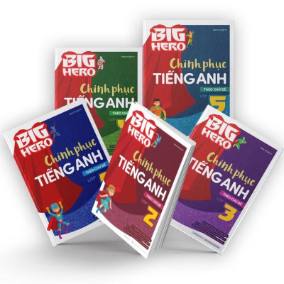Sách - Big Hero Chinh Phục Tiếng Anh Theo Chủ Đề Lớp 1, 2, 3, 4, 5 - Combo 5 Cuốn - Megabook