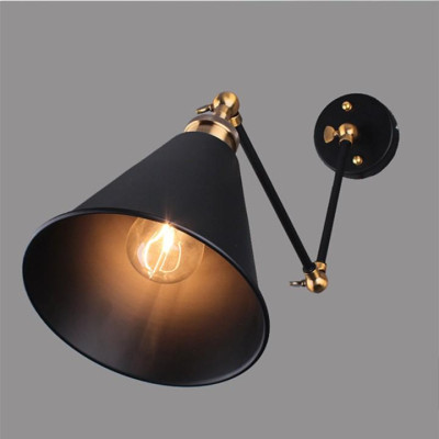 Đèn tường - đèn gắn tường chao sắt thân gấp TU206 kèm bóng LED edision ST64