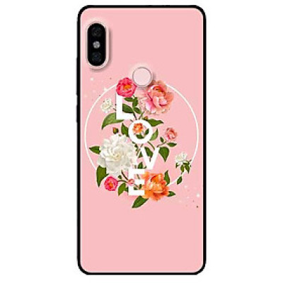 Ốp lưng in cho Xiaomi Redmi Note 6 Pro Mẫu LOVE Hoa