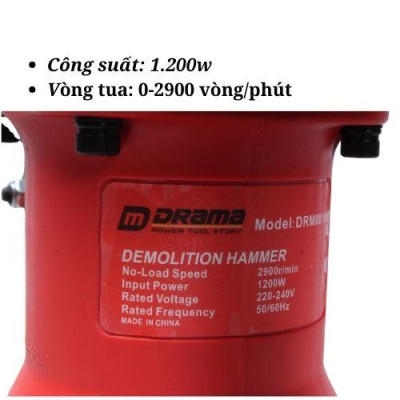 MÁY ĐỤC 1200W 17MM 0810 DRAMA THI_DRM_0810 - HÀNG CHÍNH HÃNG