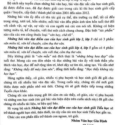 Những Bài Văn Đạt Điểm Cao Của Học Sinh Giỏi Lớp 2 (Theo Chương Trình Giáo Dục Phổ Thông Mới Định Hướng Phát Triển Năng Lực)
