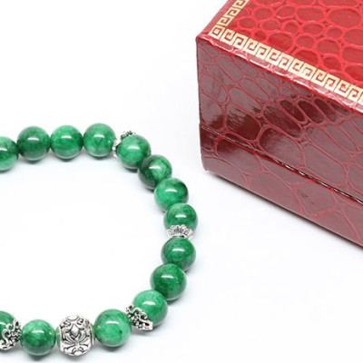 Vòng Cẩm Thạch Sơn Thủy Mix Charm Bạc 925 Ngọc Quý Gemstones VT108