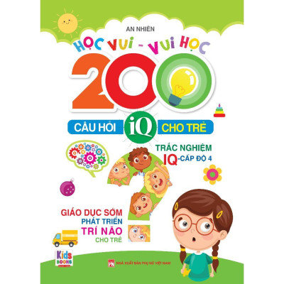 Sách - Tư Duy Phát Triển IQ Cho Bé - Trọn Bộ 4 Quyển 200 Câu Hỏi IQ Cho Trẻ - Cấp Độ 1 Đến 4 - Việt Thư