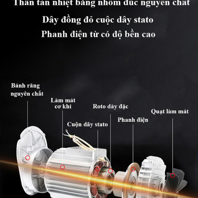 Bộ Tời Điện Kèm Rùa ABG PA200 (100/200kg) 20 Mét - Giúp Máy Tời Treo Nâng Hạ Vật Nặng Trong Nhà Xưởng Công Nghiệp Và Đời Sống Dễ Dàng, Nâng Kéo Linh Hoạt, Hiệu Quả Cao - Hàng Chính Hãng (Giao Màu Ngẫu Nhiên) 