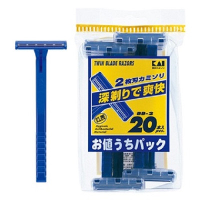 Dao Cạo Râu 02 Lưỡi Kép Kai Razors 09167-BB2-20P (Set 20 Cây)