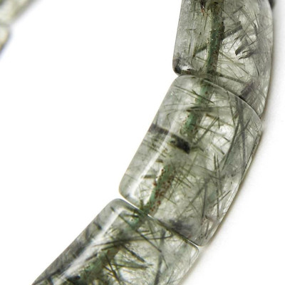 Vòng bản đá thạch anh tóc xanh bản 16x13mm mệnh hỏa, mộc - Ngọc Quý Gemstones