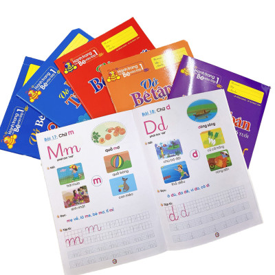 Sách - Hành Trang Cho Bé Vào Lớp Một Túi 6 Cuốn,Tập Tô,Tập Viết Chữ Cái Chữ Số ,Tặng 1 Cây Viết chì, 1 Chốt , 1 Gôm Tẩy