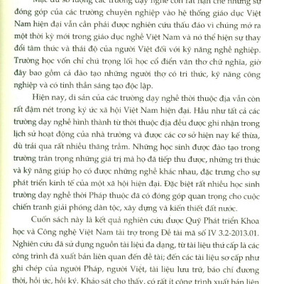 Trường Dạy Nghề Ở Việt Nam Thời Pháp Thuộc (1898-1945)