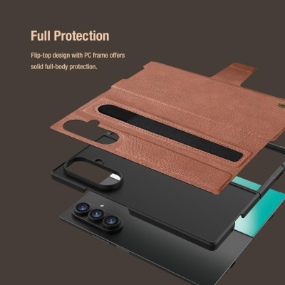 ỐP LƯNG cho SAMSUNG GALAXY Z FOLD 7 5G - Z FOLD 6 5G NILLKIN AOGE CÓ KHE GIỮ BÚT - Hàng chính hãng