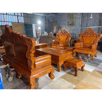 Bộ bàn ghế Hoàng Gia gỗ gõ đỏ