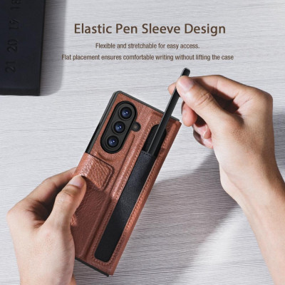 ỐP LƯNG cho SAMSUNG GALAXY Z FOLD 7 5G - Z FOLD 6 5G NILLKIN AOGE CÓ KHE GIỮ BÚT - Hàng chính hãng