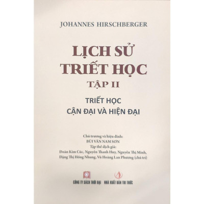Sách - Lịch Sử Triết Học - Tập 1: Triết Học Cổ Đại Và Trung Đại + Tập 2: Triết Học Cận Đại Và Hiện Đại - Thời Đại