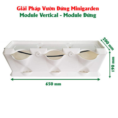 CHẬU MODULE TRỒNG RAU BAN CÔNG NHẬP KHẨU BỒ ĐÀO NHA (1 BỘ gồm 1 Module + Nắp đậy + 6 nút khóa)