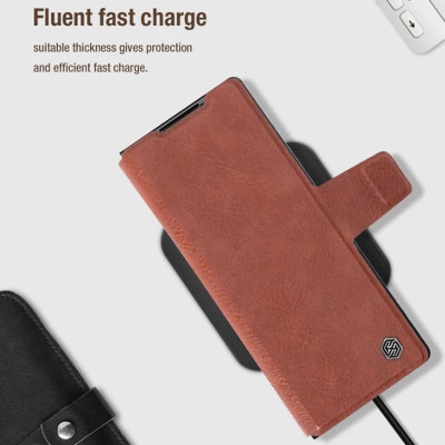 Bao Da dành cho Samsung Galaxy Z Fold 7 , Z Fold 6 hiệu Nillkin Aoge Leather Cao Cấp - Hàng nhập khẩu