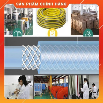 Bộ dây vòi xịt nước ️ , tăng áp 3 lần, loại 7m, 10m 206701-1 đầu đồng,cút,nối đen+ móc khoá