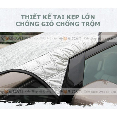 Tấm che chắn nắng nóng kính lái xe ô tô Nissan Almera vải dù 3 lớp cao cấp - OTOALO
