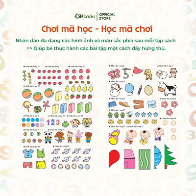 Sách toán cho bé, Phát triển tiềm năng toán học cho trẻ - Toán học cho trẻ mẫu giáo - Lớp chồi 1 (Tái Bản 2021)- 2HBookss