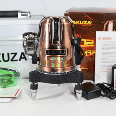 Máy cân bằng tia laser AKUZA AK-1102 Pro Max 5 tia xanh siêu sáng, tặng kèm chân máy