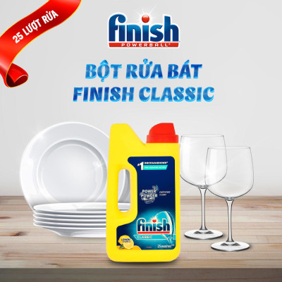 Bột rửa bát Finish Classic 25 Washes