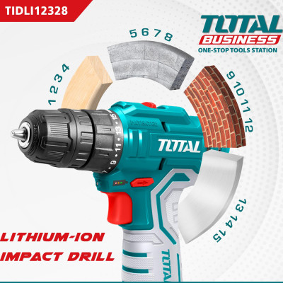 MÁY KHOAN BÚA PIN 12V (KHÔNG KÈM DÂY & ĐẦU SẠC) TOTAL TIDLI12328 - HÀNG CHÍNH HÃNG