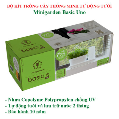 1 BỘ CHẬU TỰ DƯỠNG TRỒNG RAU BÍ XANH BASIC UNO NHẬP KHẨU BỒ ĐÀO NHA DÀNH CHO NGƯỜI BẬN RỘN NHƯNG YÊU THÍCH TRỒNG RAU TẠI NHÀ