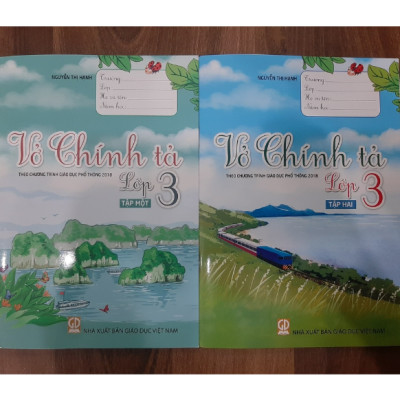 Sách - Combo Vở chính tả lớp 3 ( Tập 1 + Tập 2 )