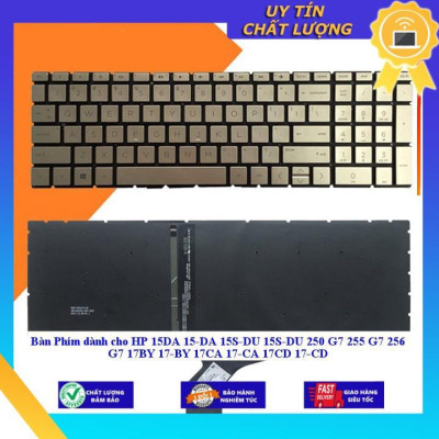 Bàn Phím dùng cho HP 15DA 15-DA 15S-DU 15S-DU 250 G7 255 G7 256 G7 17BY 17-BY 17CA 17-CA 17CD 17-CD - MÀU BẠC - CÓ ĐÈN - Hàng Nhập Khẩu New Seal