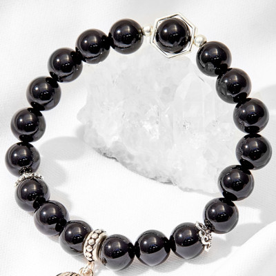 Vòng tay đá thiên thạch phối cánh bạc Ngọc Quý Gemstones