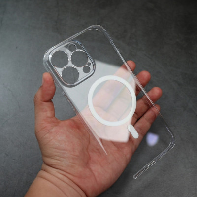Ốp lưng trong suốt bảo vệ camera cho iPhone 15 Pro Max / 15 Pro / 14 ProMax hiệu Memumi Glitter Magnetic - Siêu Mỏng 0.3mm, Tích Hợp Sạc Không Dây Từ Tích Magnetic, Lực Hút Mạnh, Chắc Chắn - Hàng nhập khẩu