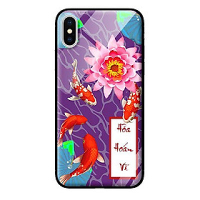 Ốp kính cường lực cho iPhone XS MAX Cá Koi Hỏa - Hàng chính hãng