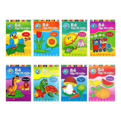 Túi - Bé Tập Tô Màu ( Túi 8 Cuốn) - Bản Quyền